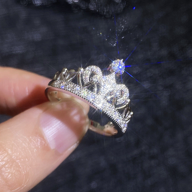 [Loran]DREAMY CROWN MOISSANITE RING - 1.2CT ELEGANT PRINCESS STYLE