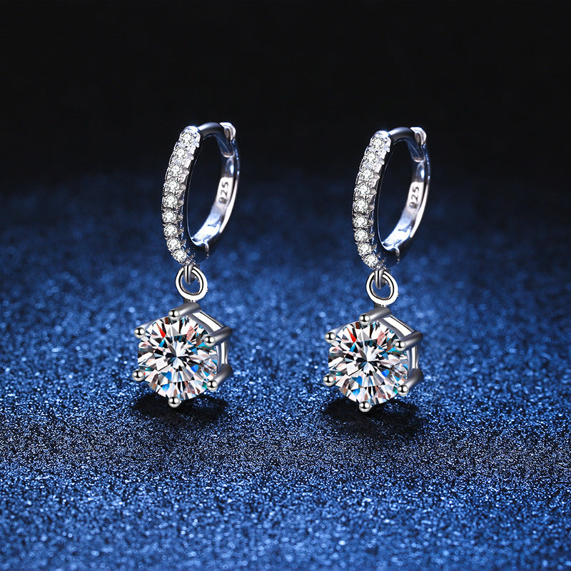 [Loran]CLASSIC 6-PRONG MOISSANITE DROP EARRINGS
