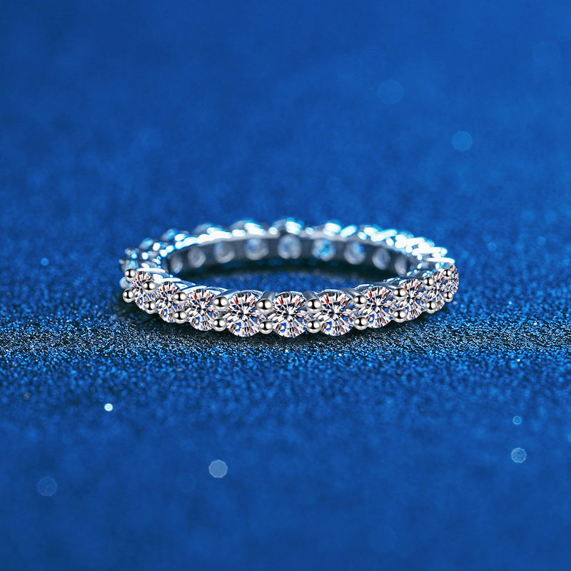 [Loran]LUXURIOUS 2.2 CARAT FULL ETERNITY MOISSANITE RING
