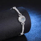 [Loran]INTERLOCKING HEART & CIRCLE MOISSANITE BRACELET