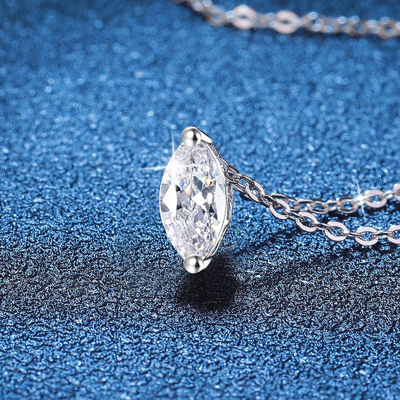 [Loran]SOPHISTICATED MARQUISE-CUT MOISSANITE PENDANT NECKLACE