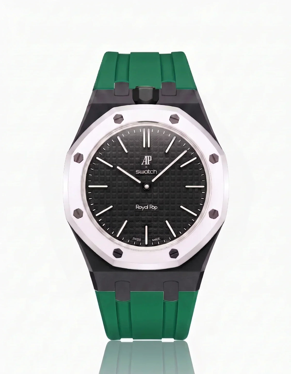 Silicone Strap & Case Royal Pop Ocho Negro(Customize  Colors)
