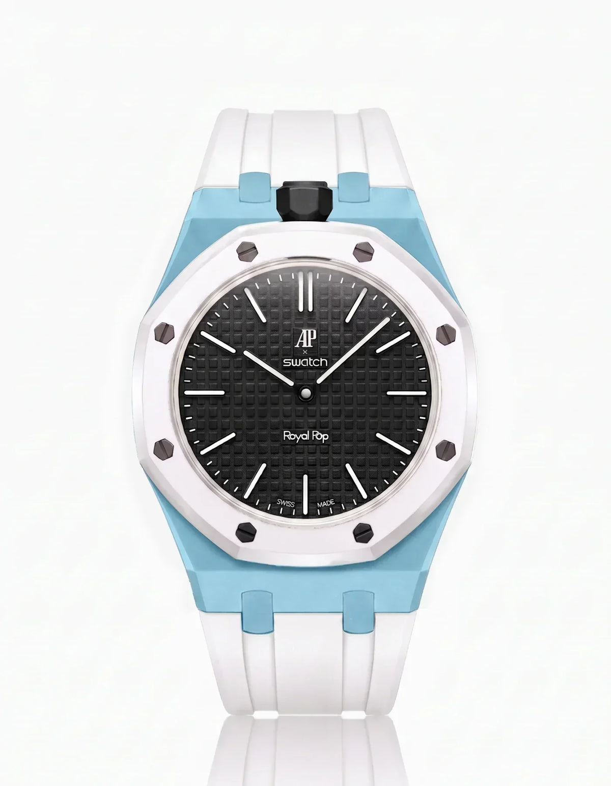 Silicone Strap & Case Royal Pop Ocho Negro(Customize  Colors)