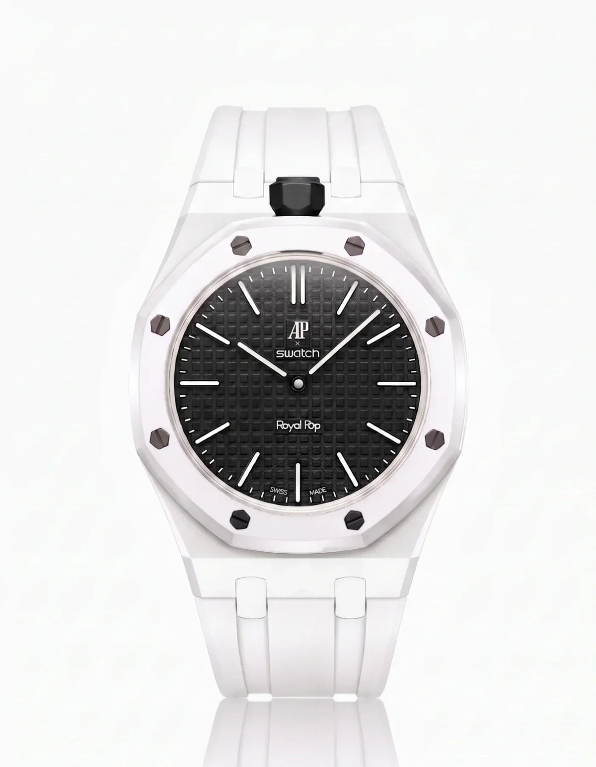 Silicone Strap & Case Royal Pop Ocho Negro(Customize  Colors)