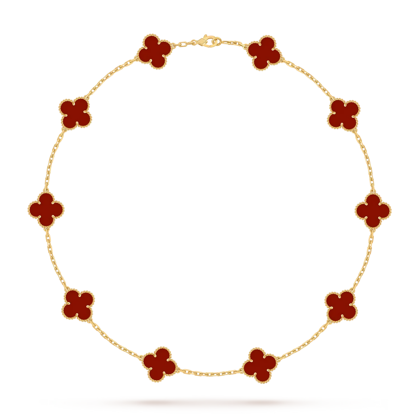 [Loran]CLASSIC LUCKY 10-MOTIF CLOVER NECKLACE GOLD COLLECTION