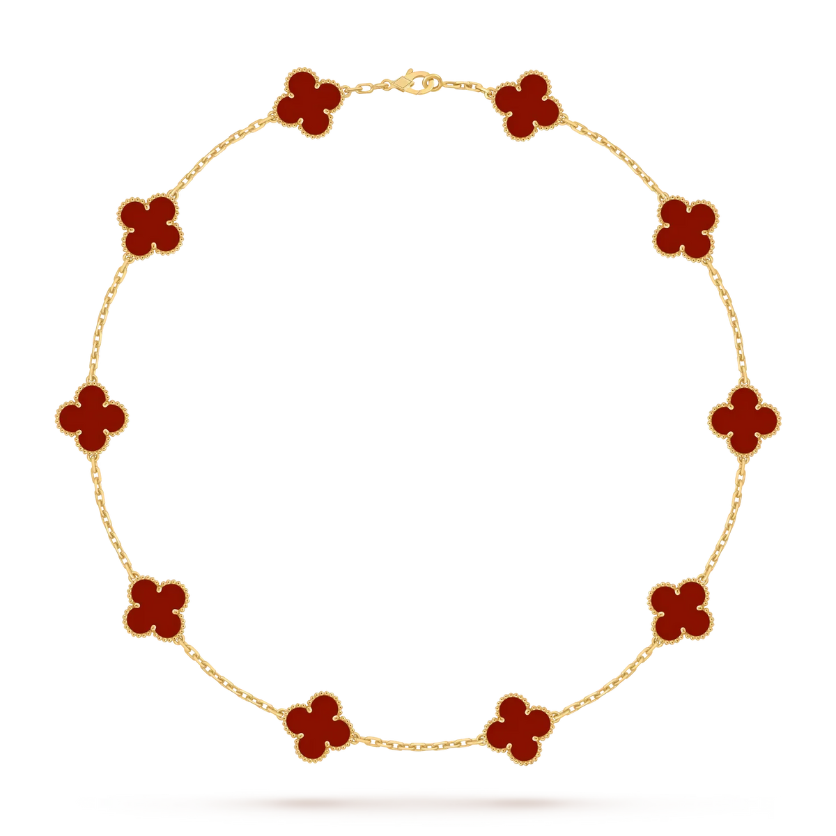 [Loran]CLASSIC LUCKY 10-MOTIF CLOVER NECKLACE GOLD COLLECTION