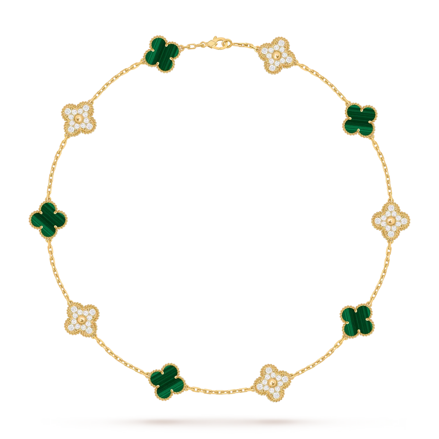 [Loran]CLASSIC LUCKY 10-MOTIF CLOVER NECKLACE GOLD COLLECTION