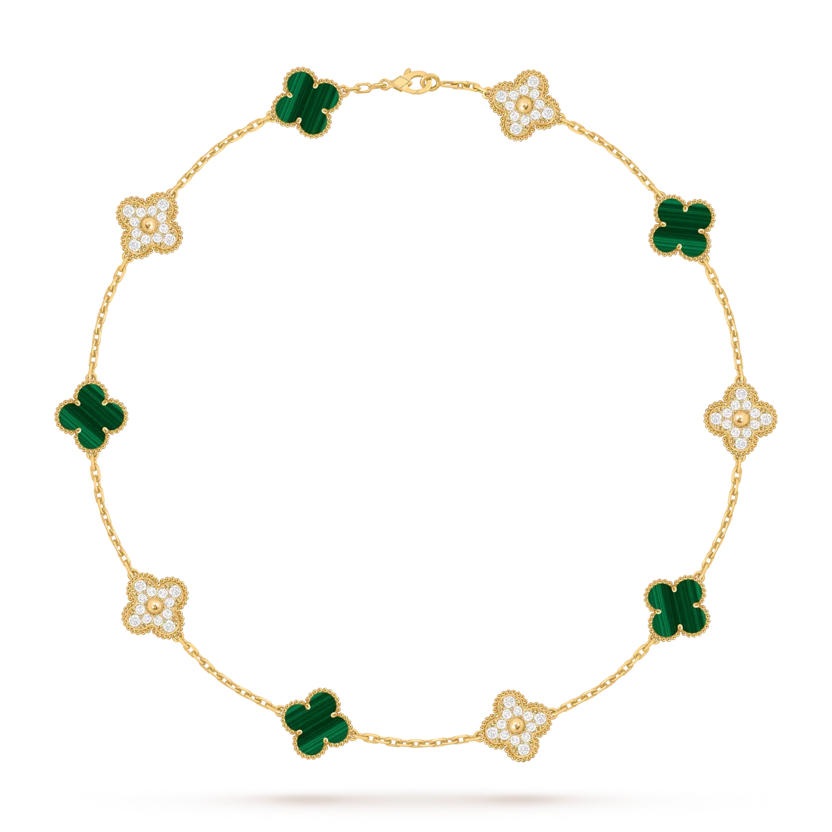 [Loran]CLASSIC LUCKY 10-MOTIF CLOVER NECKLACE GOLD COLLECTION