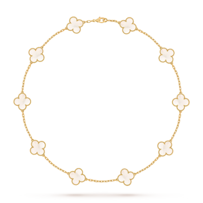 [Loran]CLASSIC LUCKY 10-MOTIF CLOVER NECKLACE GOLD COLLECTION