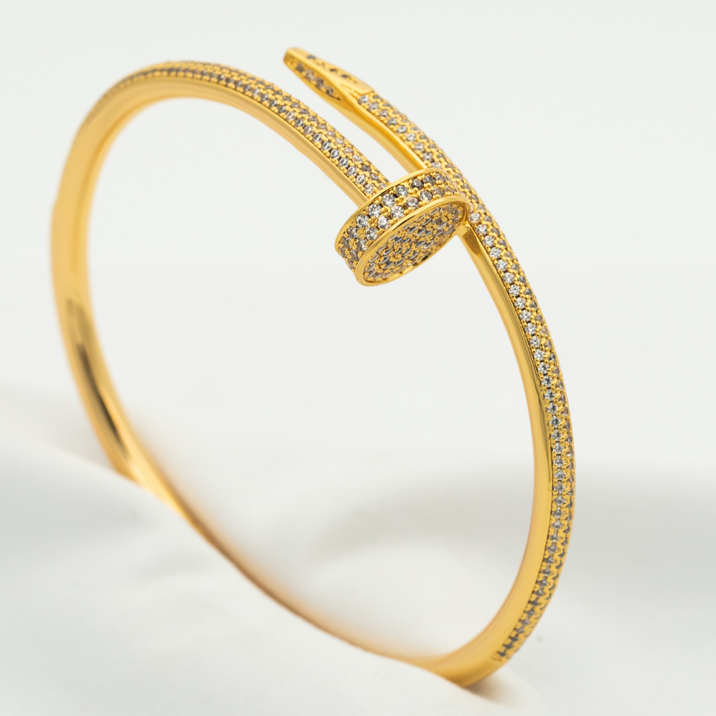[Loran]JUSTE UN CLOU 3.5MM FULL PAVÉ NAIL BANGLE