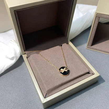 [Loran]JEUX DE ROSE GOLD DIAMOND NECKLACE