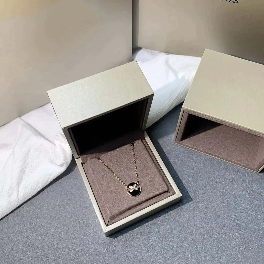 [Loran]JEUX DE ROSE GOLD DIAMOND NECKLACE