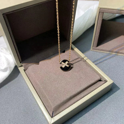 [Loran]JEUX DE ROSE GOLD DIAMOND NECKLACE