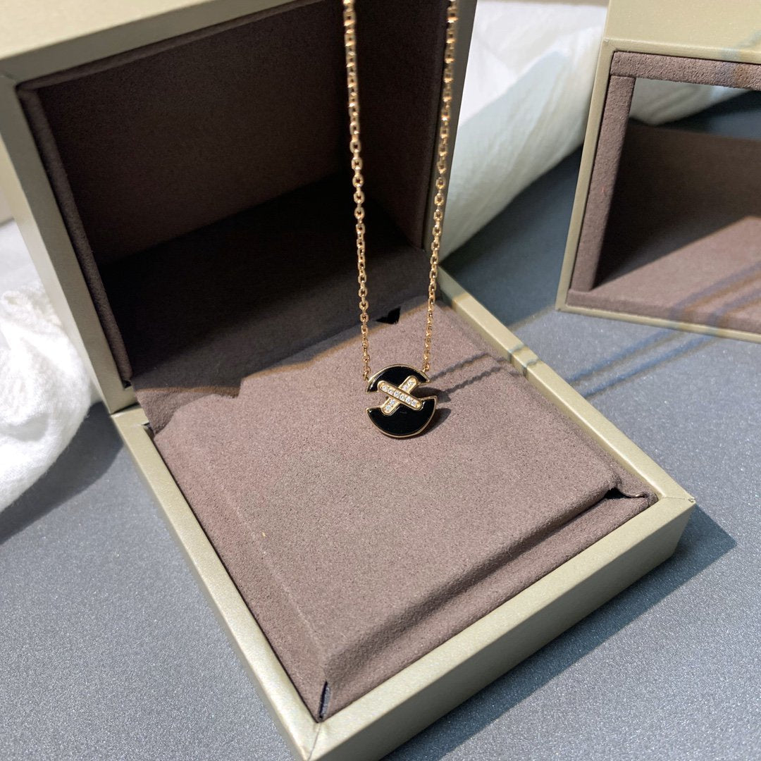 [Loran]JEUX DE ROSE GOLD DIAMOND NECKLACE