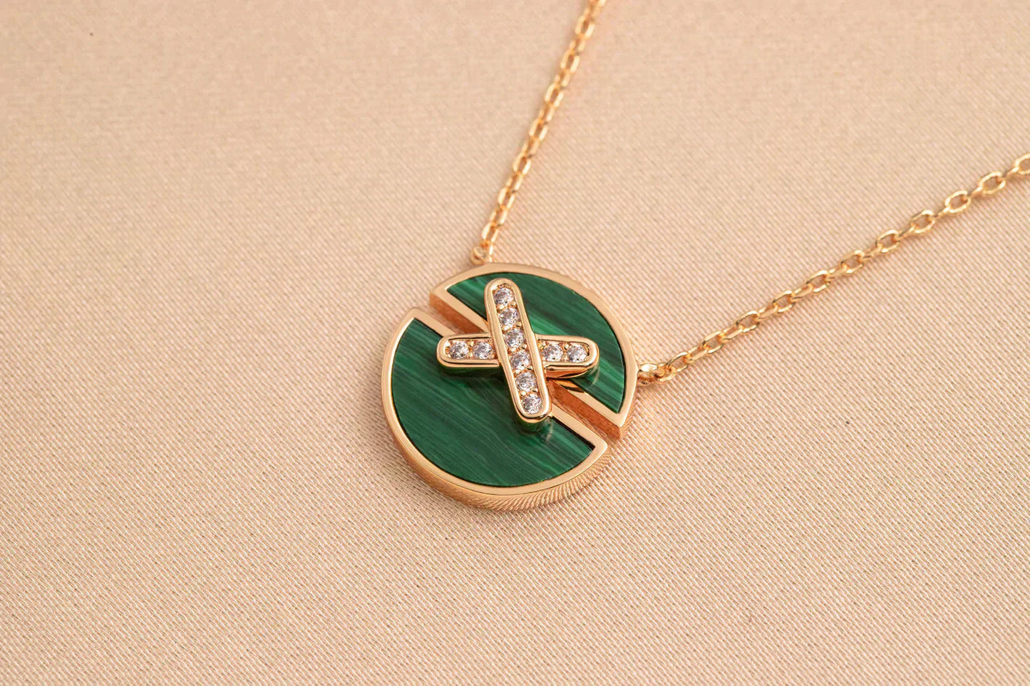 [Loran]JEUX DE ROSE GOLD DIAMOND NECKLACE