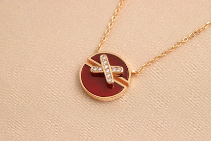 [Loran]JEUX DE ROSE GOLD DIAMOND NECKLACE