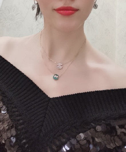 [Loran]JEUX DE ROSE GOLD DIAMOND NECKLACE