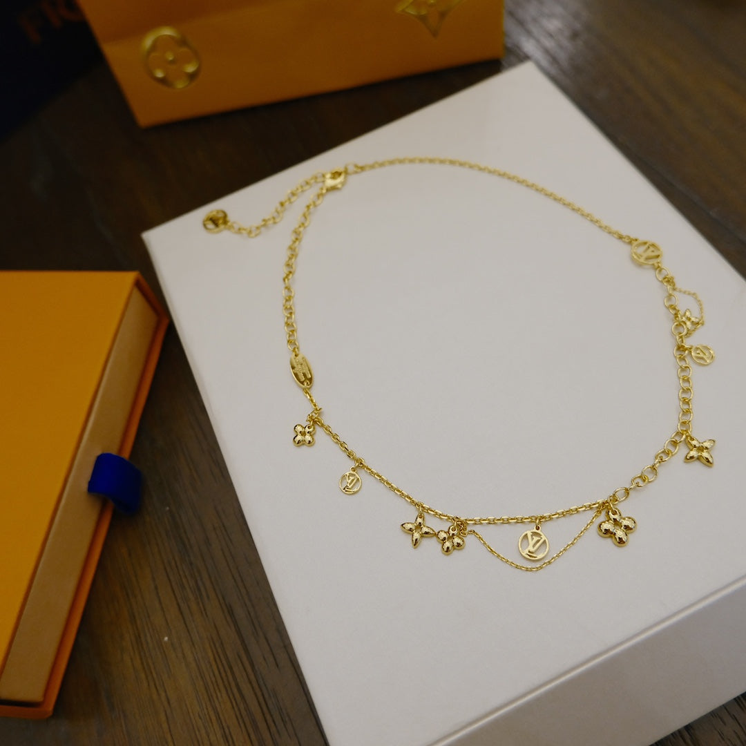 [Loran]BLOOMING SUPPLE NECKLACE BRASS