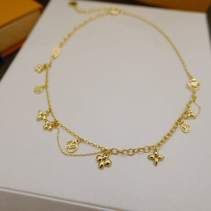 [Loran]BLOOMING SUPPLE NECKLACE BRASS