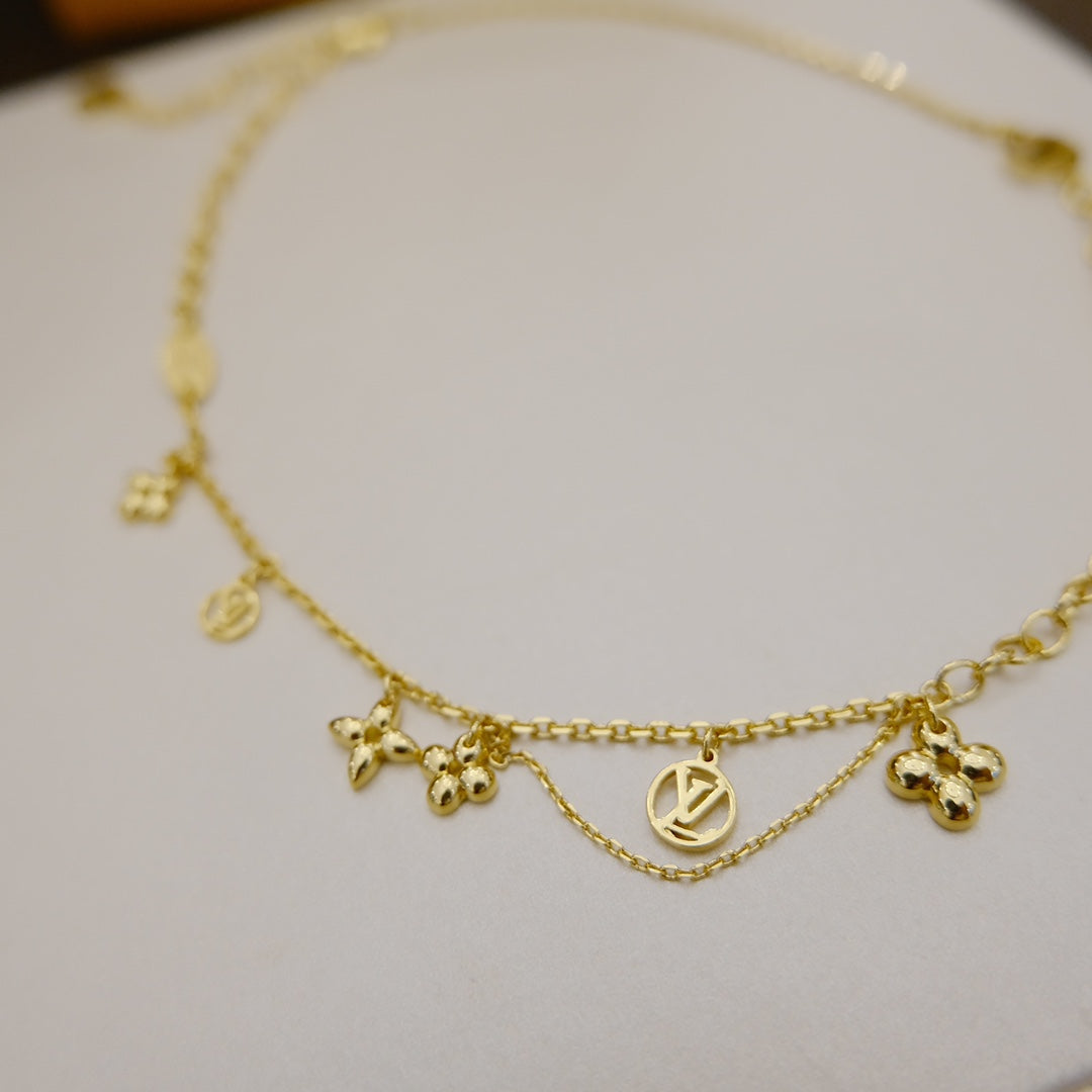 [Loran]BLOOMING SUPPLE NECKLACE BRASS
