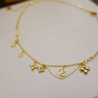 [Loran]BLOOMING SUPPLE NECKLACE BRASS
