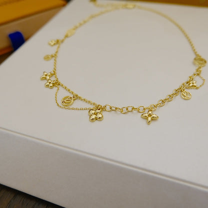 [Loran]BLOOMING SUPPLE NECKLACE BRASS
