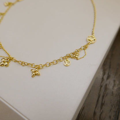 [Loran]BLOOMING SUPPLE NECKLACE BRASS