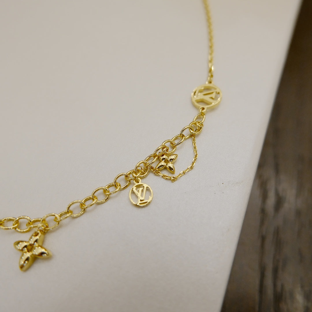 [Loran]BLOOMING SUPPLE NECKLACE BRASS