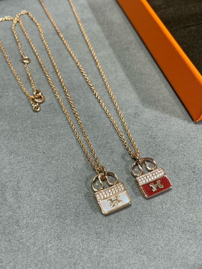 [Loran]H CIRCE MOISSANITE PENDANT NECKLACE GOLD