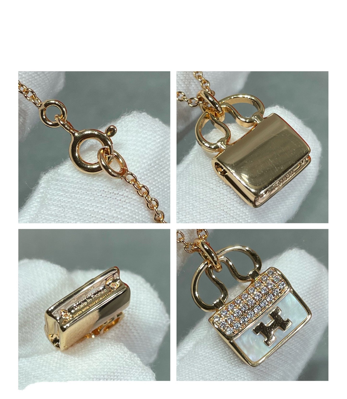 [Loran]H CIRCE MOISSANITE PENDANT NECKLACE GOLD