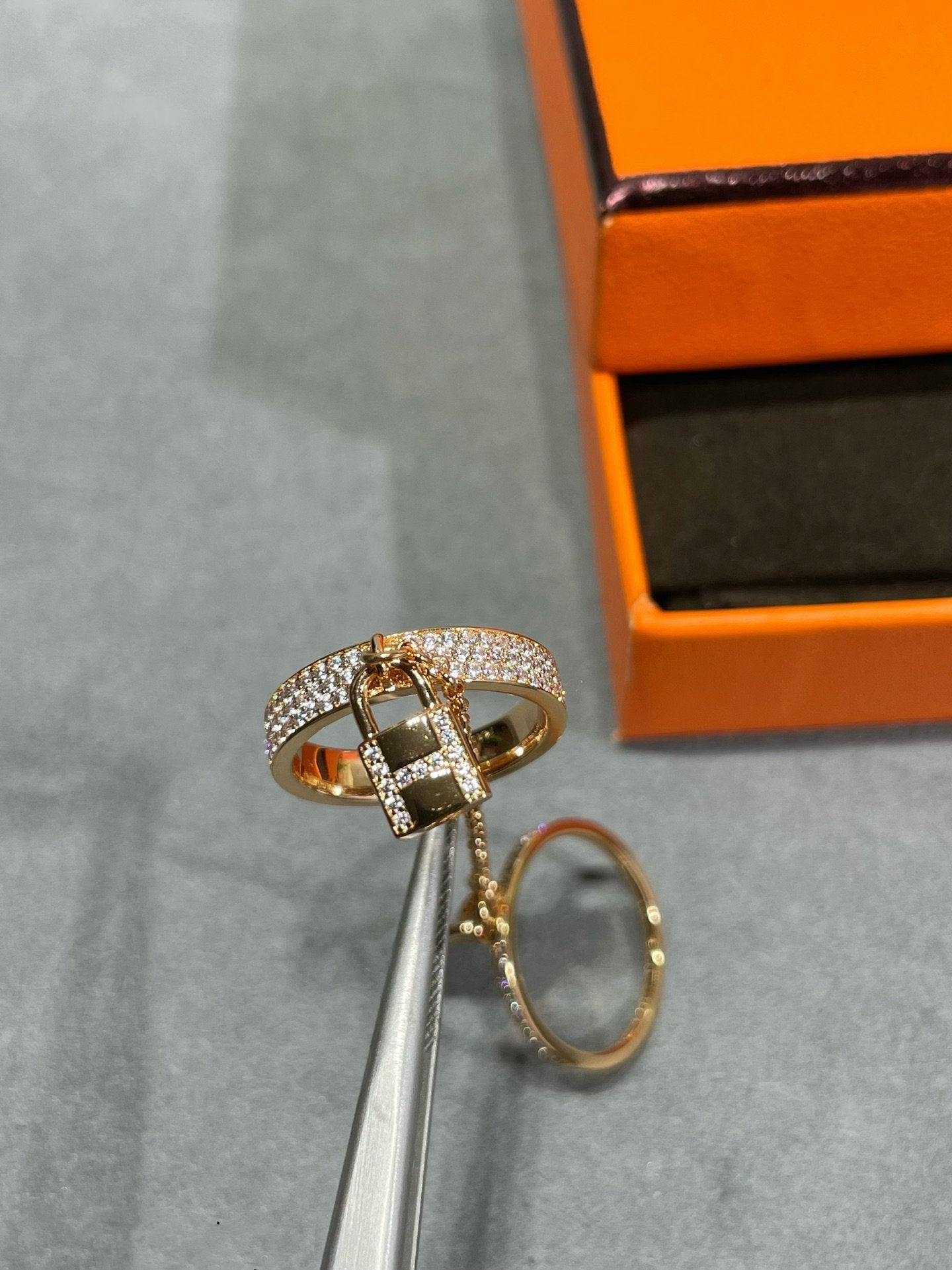 [Loran]HM KELLY CLOCHETTE DOUBLE RING IN  WITH DIAMONDS