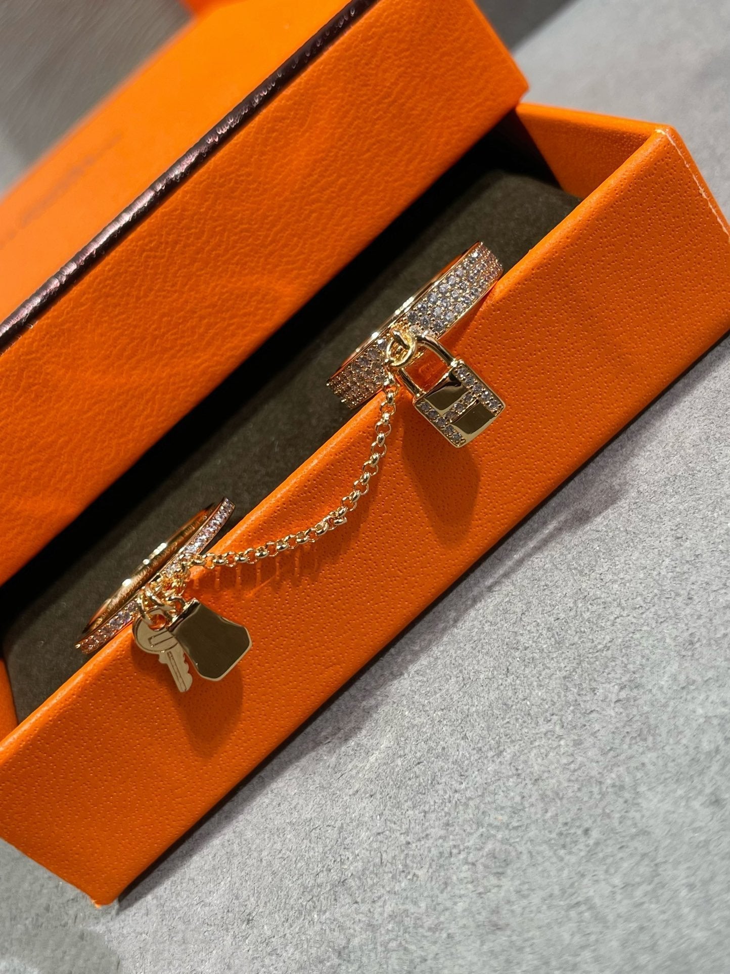 [Loran]HM KELLY CLOCHETTE DOUBLE RING IN  WITH DIAMONDS
