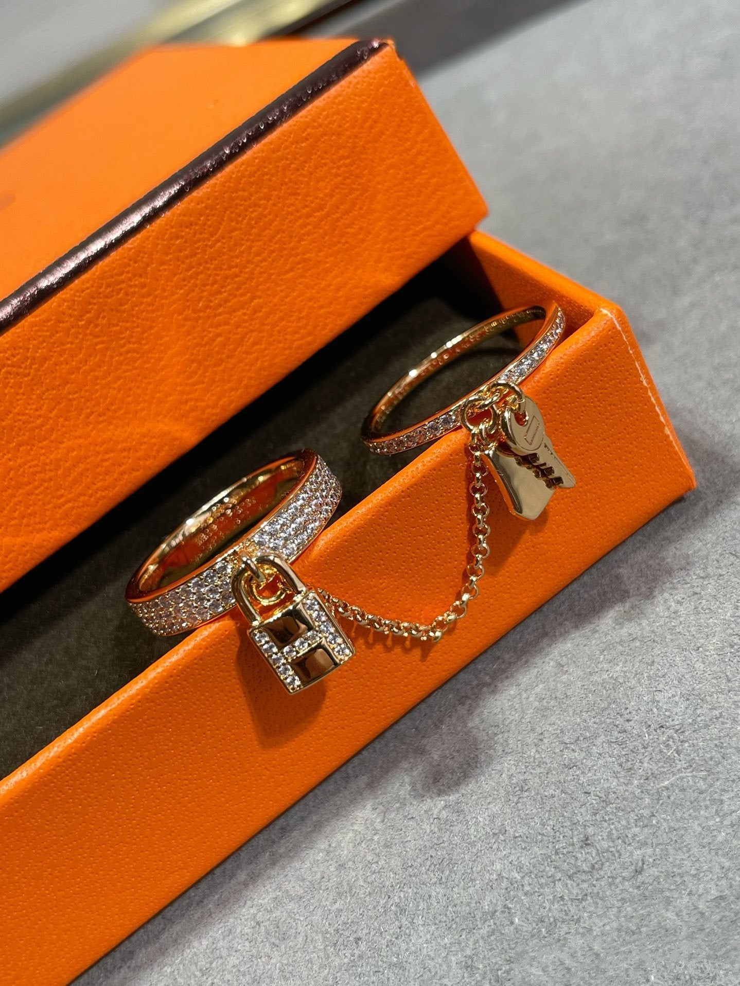 [Loran]HM KELLY CLOCHETTE DOUBLE RING IN  WITH DIAMONDS