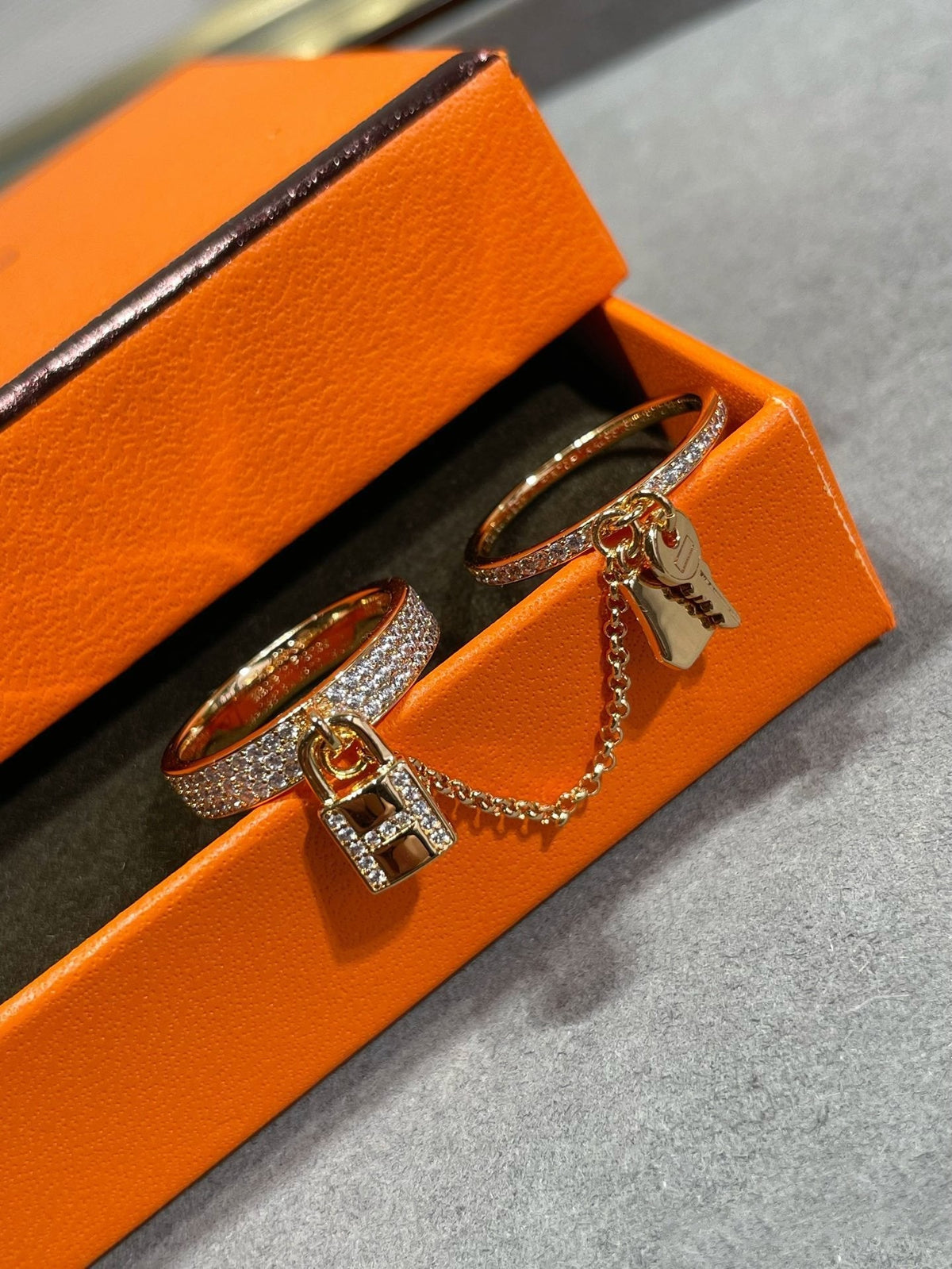 [Loran]HM KELLY CLOCHETTE DOUBLE RING IN  WITH DIAMONDS