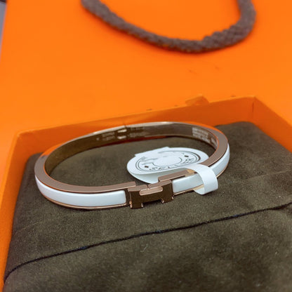 [Loran]CLASSIC HM CLIC WHITE 8MM ENAMEL BRACELET