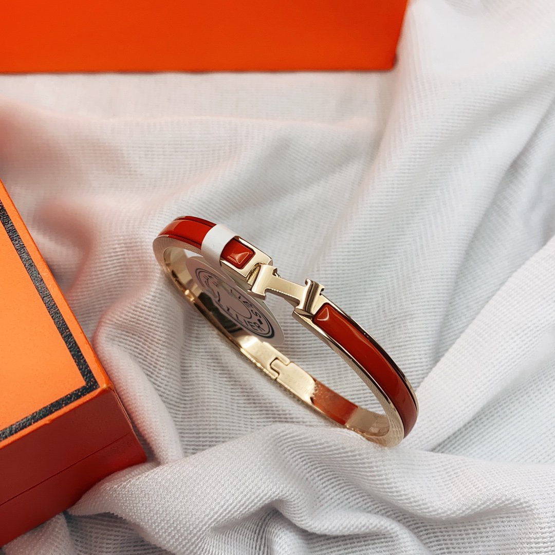 [Loran]CLASSIC HM CLIC RED 8MM ENAMEL BRACELET