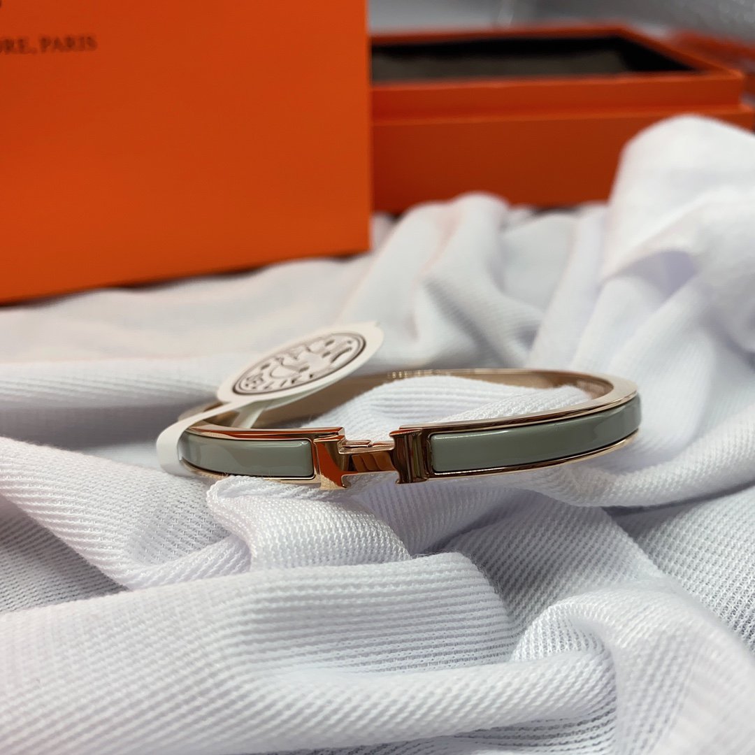[Loran]CLASSIC HM CLIC GREEN 8MM ENAMEL BRACELET