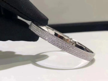[Loran]HM KELLY BRACELET IN SILVER AND FULL PAVE DIAMOND