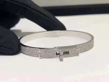 [Loran]HM KELLY BRACELET IN SILVER AND FULL PAVE DIAMOND