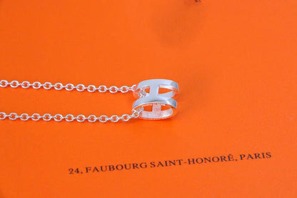 [Loran]HM NECKLACE H LETTER OVAL SERIES