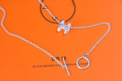 [Loran]HM NECKLACE H LETTER OVAL SERIES