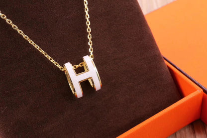 [Loran]HM CLIC YELLOW ENAMEL GOLD NECKLACE