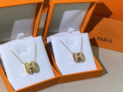[Loran]HM CLIC YELLOW ENAMEL GOLD NECKLACE