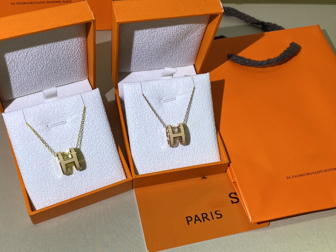 [Loran]HM CLIC YELLOW ENAMEL GOLD NECKLACE