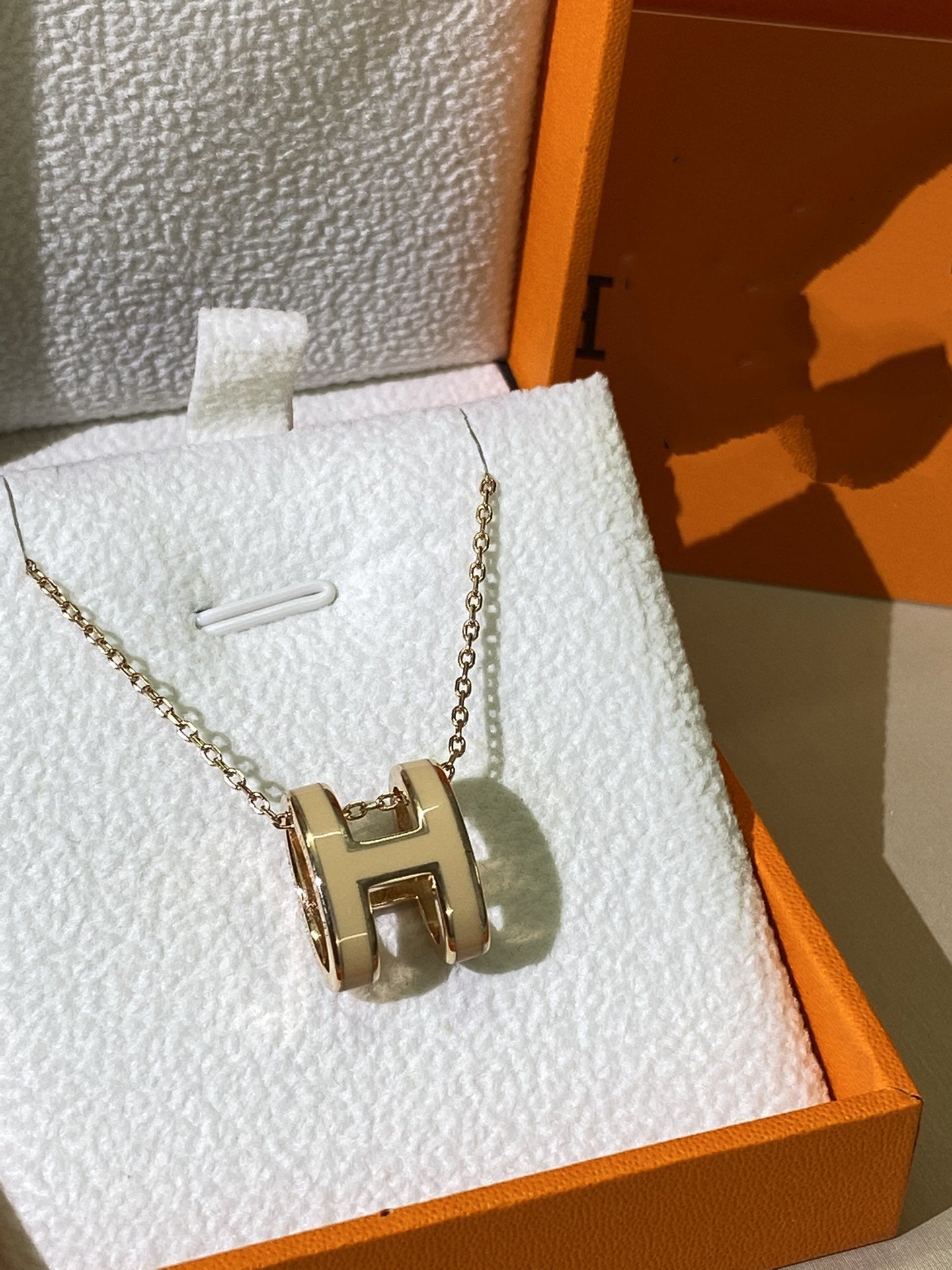 [Loran]HM CLIC YELLOW ENAMEL GOLD NECKLACE