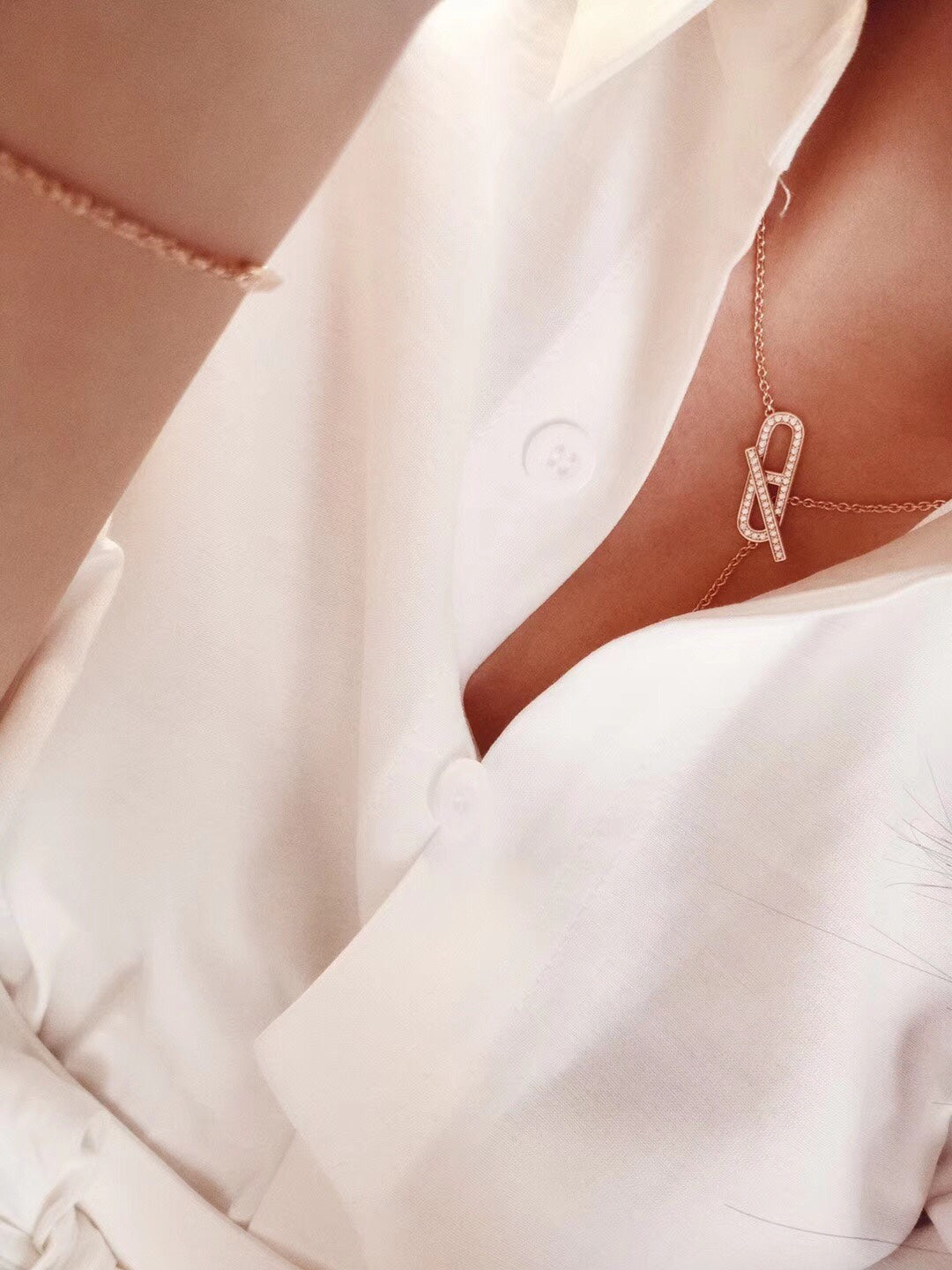 [Loran]HM FIRE PIG NOSE NECKLACE TRENDY STREET