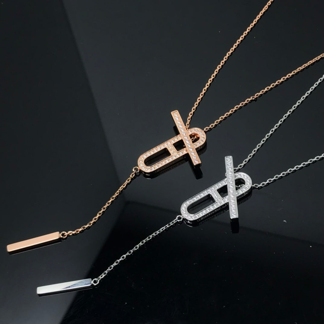 [Loran]HM NECKLACE PLATINUM ROSE GOLD DIAMOND