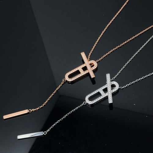 [Loran]HM NECKLACE PLATINUM ROSE GOLD DIAMOND
