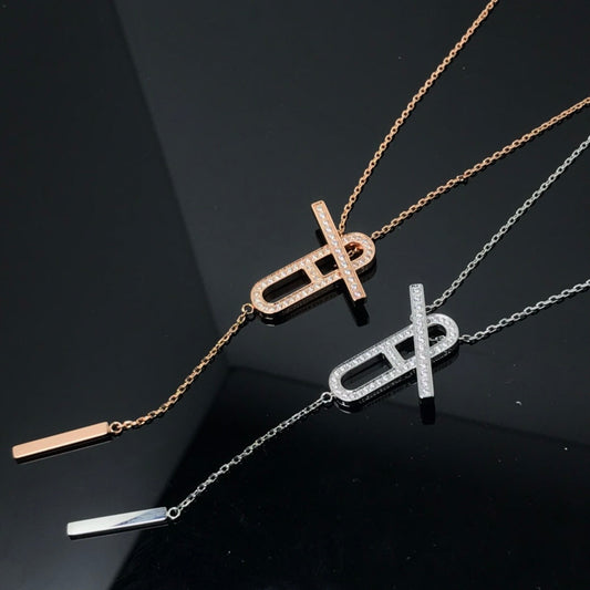 [Loran]HM NECKLACE PLATINUM ROSE GOLD DIAMOND