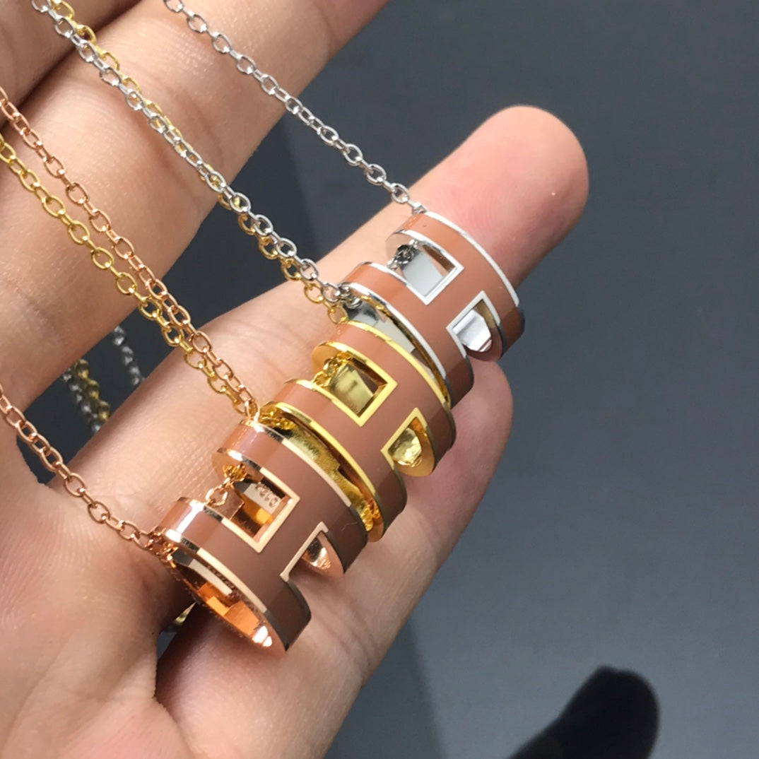 [Loran]H NECKLACE BROWN